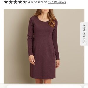 Elegant Plum Long Sleeve Dress